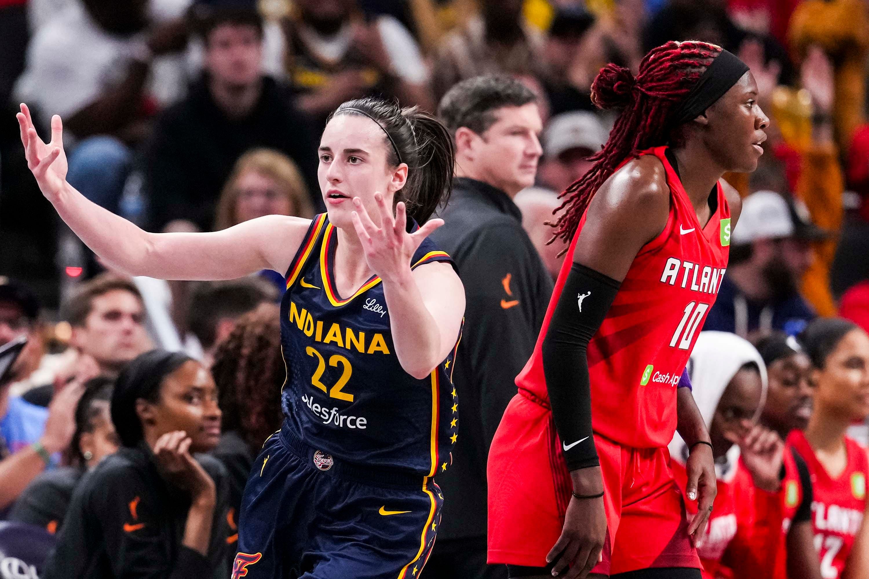Caitlin Clark makes history in loss to Dream. (Photo: IMAGN)
